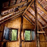 in legno, casa, finestre, cabina Nikola Spasenoski (Kokimk)