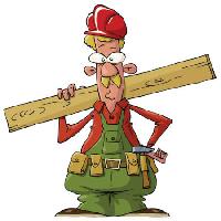 Pixwords L`immagine con dei lavoratori, di legno, martello, uomo, baffi Dedmazay - Dreamstime