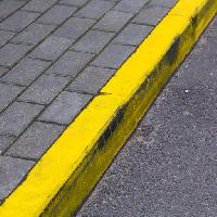 giallo, strada, marciapiede, mattoni, asfalto Rtsubin