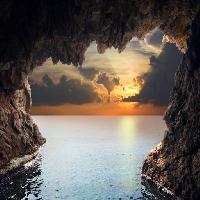 Pixwords L`immagine con la natura, paesaggio, acqua, cave, tramonto Iakov Filimonov (Jackf)