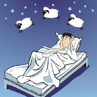 Pixwords L`immagine con del sonno, le pecore, le stelle, letto, l'uomo Norbert Buchholz - Dreamstime