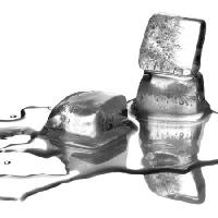Pixwords L`immagine con cubo, ghiaccio, fondere, acqua, goccia, trasparente Mcech - Dreamstime