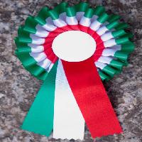 Pixwords L`immagine con nastro, la bandiera, i colori, marmo, verde, bianco, rosso, rotondo Massimiliano Ferrarini (Maxferrarini)