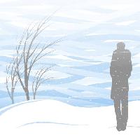 inverno, neve, persona, uomo, bufera di neve, albero Akvdanil