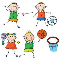 Pixwords L`immagine con bambini, sport, calcio, tennis, basket Aliona Zbughin - Dreamstime