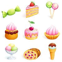 Pixwords L`immagine con torta, dolci, caramelle, gelati, Cupcake Rosinka - Dreamstime