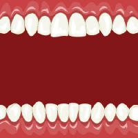 Pixwords L`immagine con bocca, bianco, rosso, denti Dedmazay - Dreamstime