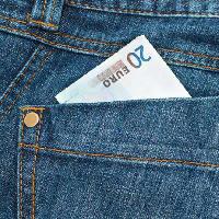 Pixwords L`immagine con denaro, i jeans, indietro, tasca Swinnerrr - Dreamstime