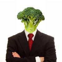 Pixwords L`immagine con di verdure, uomo, persona, vestito, vegan, verdura, broccolo Brad Calkins (Bradcalkins)